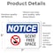 Signmission Scent Free Space Sign With Symbol, 7 in W x Rectangle, Vinyl Decal OS-2PACK-NS-D-57-L-18249 - alternate 2